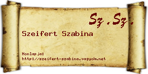 Szeifert Szabina névjegykártya